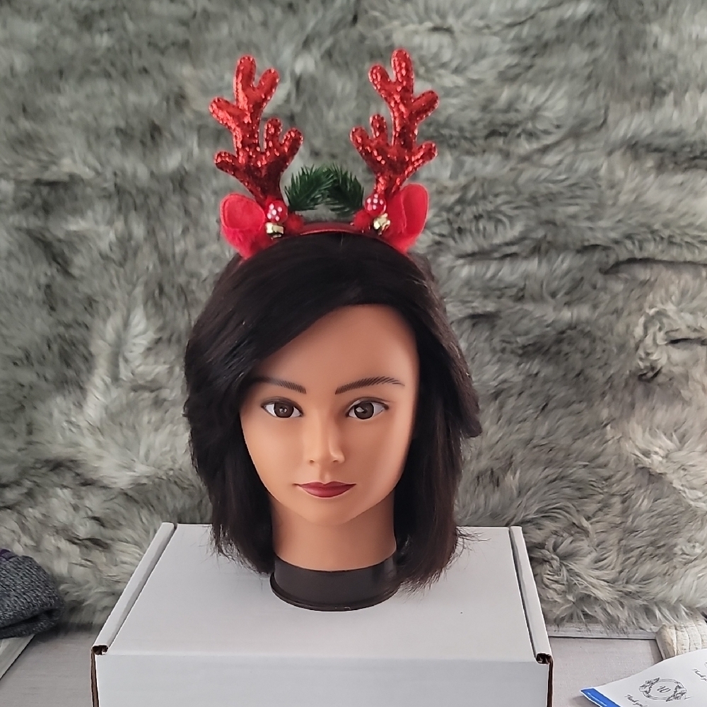 Sparkling Red Antler Headband